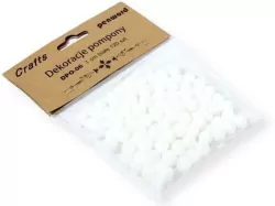 Dekoracje pompony 1cm białe