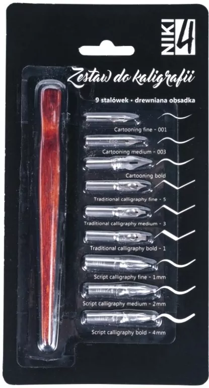 Zestaw do kaligrafii. 9 stalówek - tantis.pl