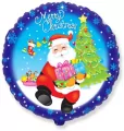 Balon foliowy Merry Christmas Mikołaj 45cm - tantis.pl