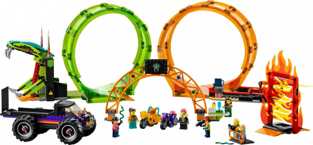 LEGO® City Stunt. Kaskaderska arena z dwoma pętlami. 60339 - tantis.pl