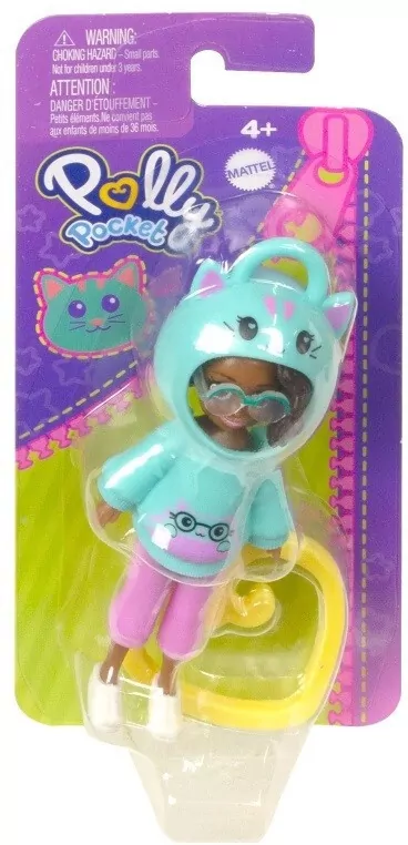 Mattel. Figurka Polly Pocket, zawieszka. Kotek - tantis.pl