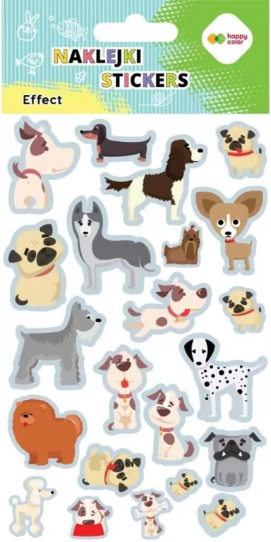 Naklejki Dogs 10x20cm HAPPY COLOR - tantis.pl
