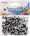 Koraliki akrylowe do nawlekania białe czarne 35mm - tantis.pl