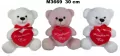 Maskotka Miś 3kol "Kocham Cię" 30cm 162045 mix cena za 1 szt - tantis.pl