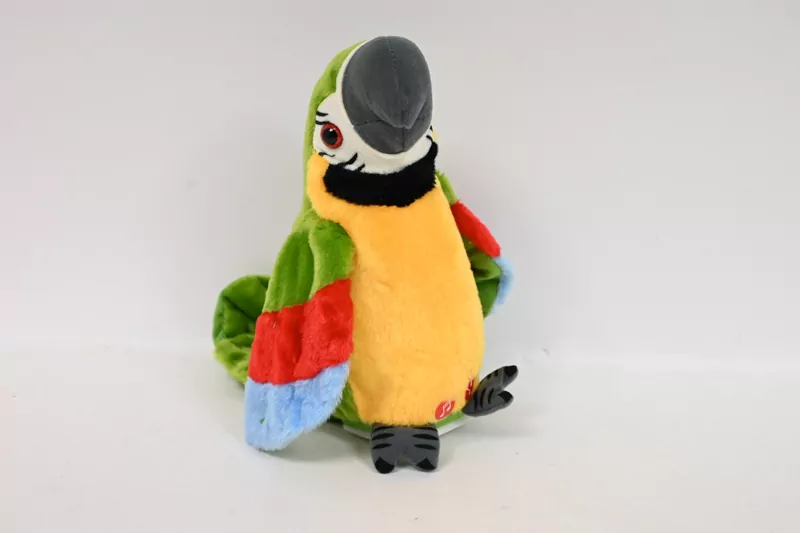 Gadająca Papuga Zielona Pluszowa - tantis.pl