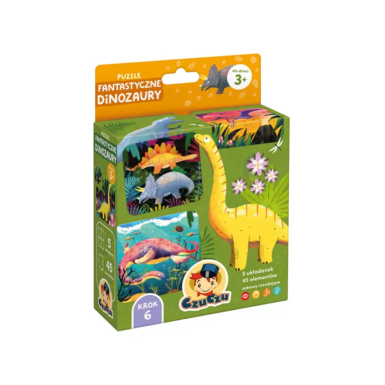 CzuCzu. Puzzle Fantastyczne Dinozaury. 3+ - tantis.pl