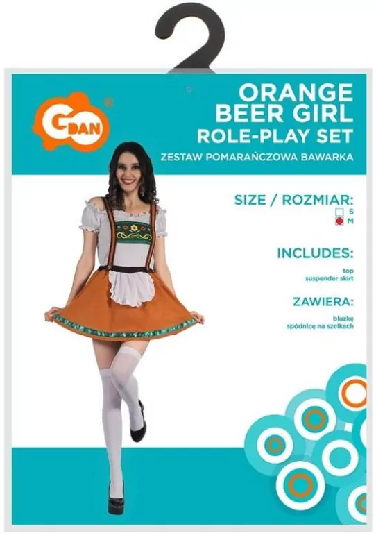 Strój dla dorosłych Bawarka pomarańczowa rozm. M - tantis.pl
