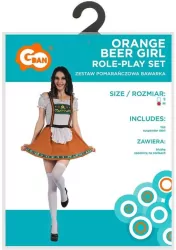 Strój dla dorosłych Bawarka pomarańczowa rozm. M