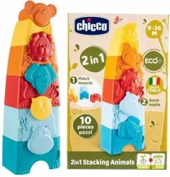 Układanka wieża Zwierzątka Eco+ 10el