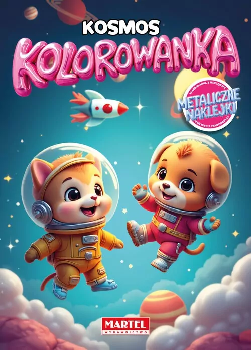 Kolorowanka. Kosmos z naklejkami metalicznymi - tantis.pl