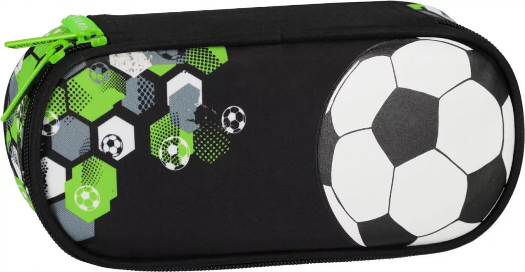 Piórnik saszetka 1zamek Football green - tantis.pl