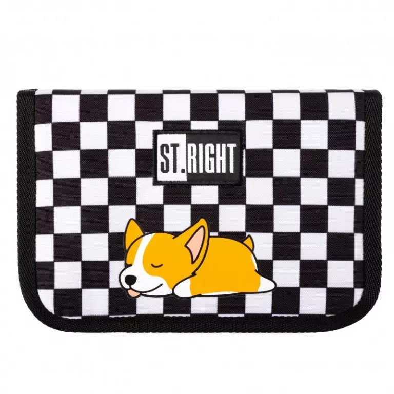 Piórnik dwuklapkowy bez wyposażenia PC3 z pieskiem Sleepy Corgi - tantis.pl