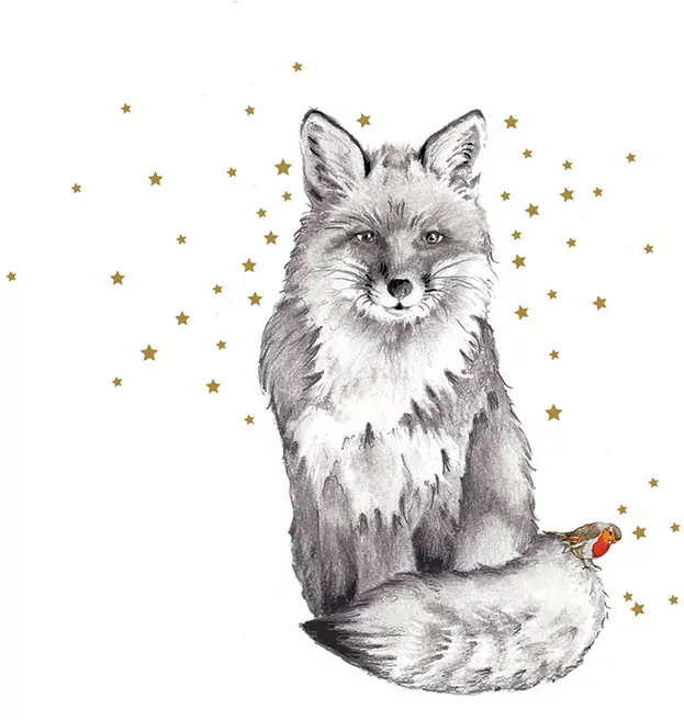 Karnet Swarovski kwadrat Lis i ptaszek - tantis.pl