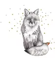Karnet Swarovski kwadrat Lis i ptaszek - tantis.pl