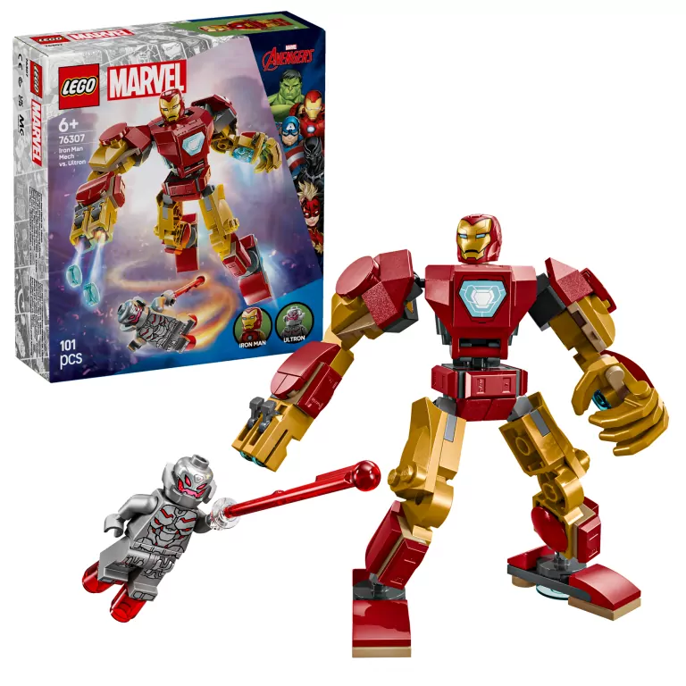 LEGO® Marvel. Mech Iron Mana kontra Ultron 76307 - tantis.pl