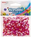 Koraliki akrylowe do nawlekania białe czerwone 35m - tantis.pl