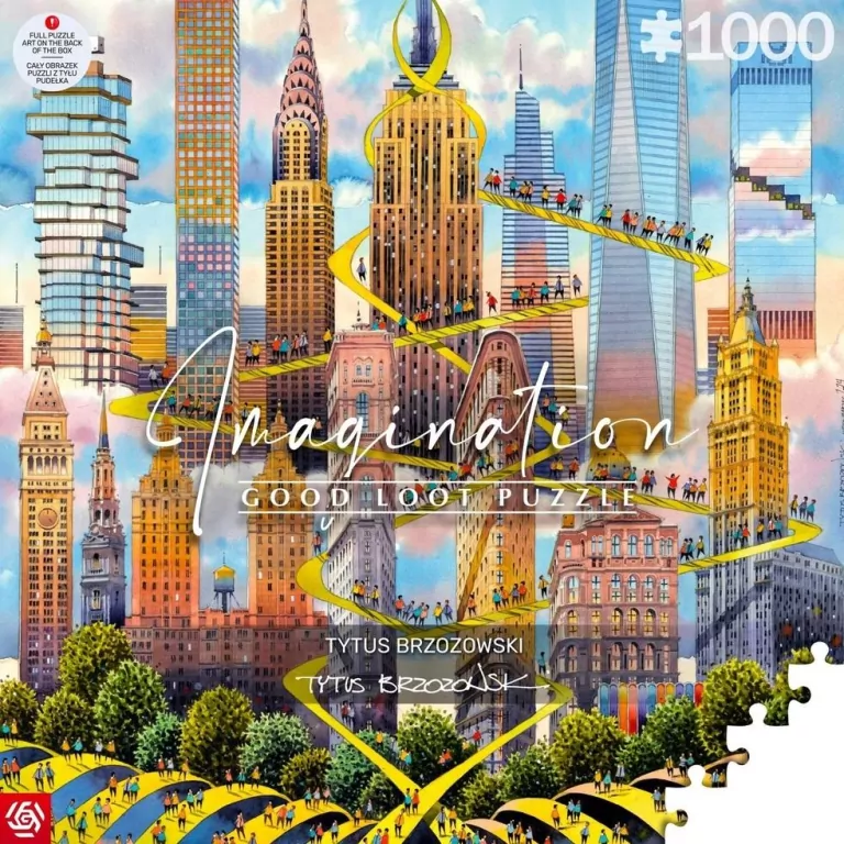 Puzzle 1000. Tytus Brzozowski Nowy Jork / New York - tantis.pl