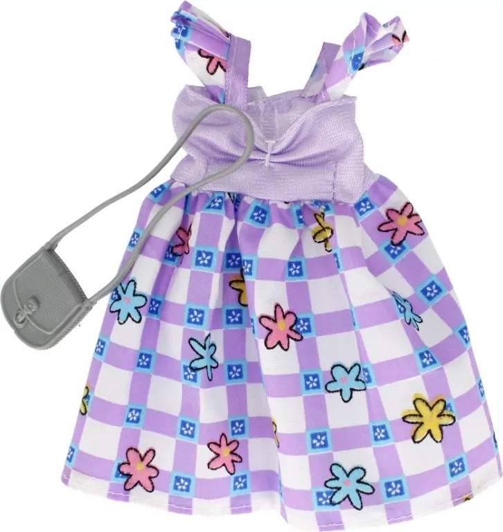Ubranko dla lalek 501162 Mega Creative mix cena za 1 szt- długa sukienka, torebka, buty, bluzka, krótkie spodenki, długie spodenki - tantis.pl