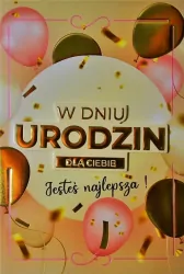 Karnet okolicznościowy. Urodziny. YEKU
