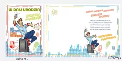 Karnet Bueno B6 + koperta wzór nr 09 Urodziny