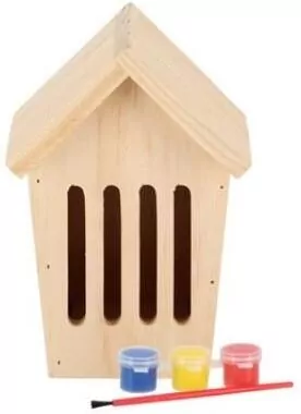 Hotel dla motyli drewniany DIY z farbami - tantis.pl