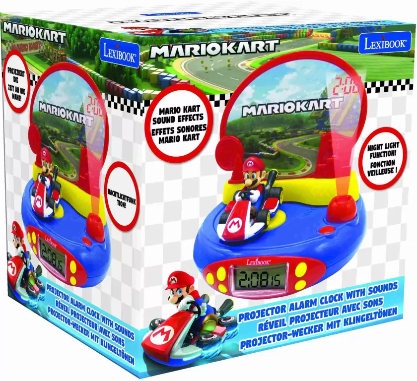 Budzik z projektorem Mario Kart Lexibook RP500NI - tantis.pl