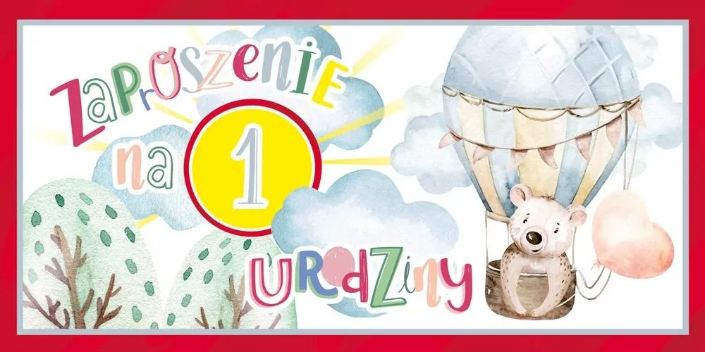 Zaproszenie na roczek Z172 (5szt) - tantis.pl