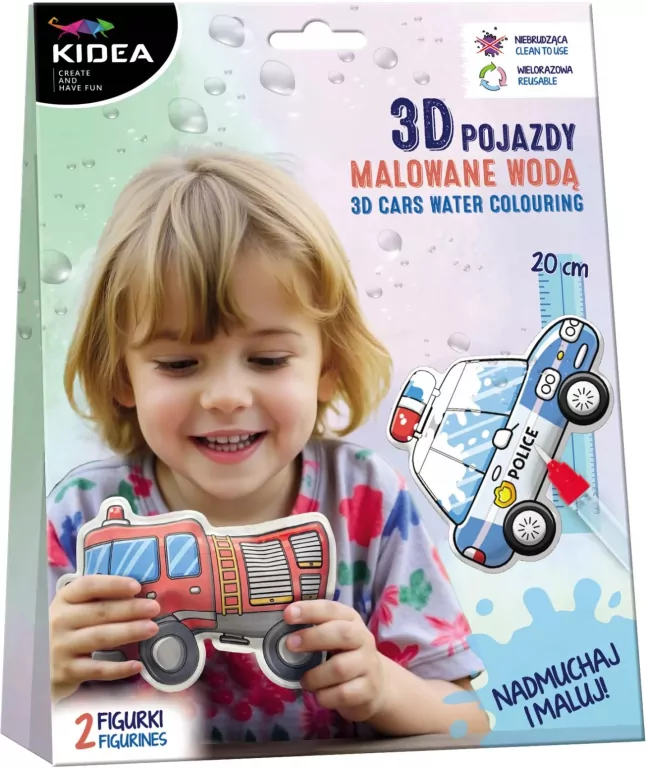 Magiczne pojazdy do malowania wodą KIDEA - tantis.pl