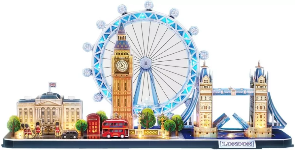 Cubic Fun. Puzzle 3D LED. Cityline Londyn - tantis.pl