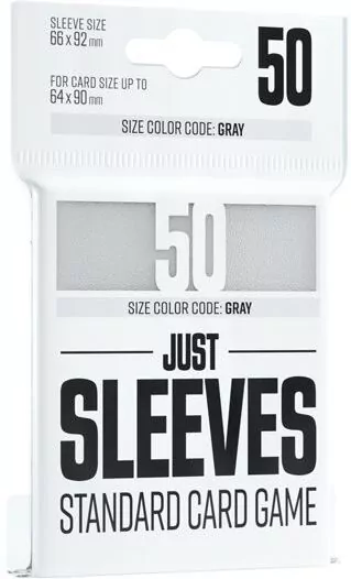 Gamegenic: Just Sleeves - Standard Card Game Sleeves (66x91 mm), Białe, 50 sztuk - tantis.pl