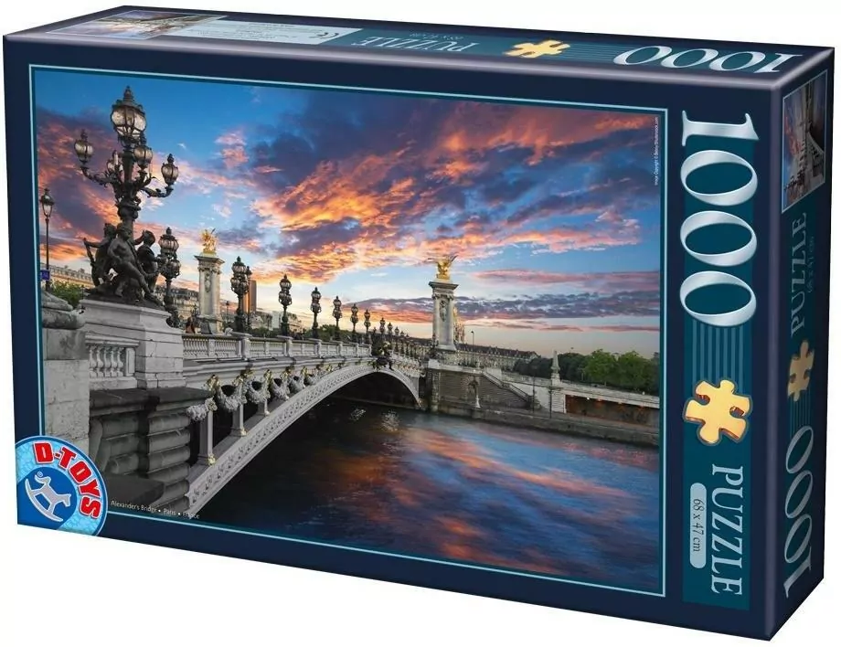 Puzzle 1000 Francja, Paryż - Most Aleksandra - tantis.pl