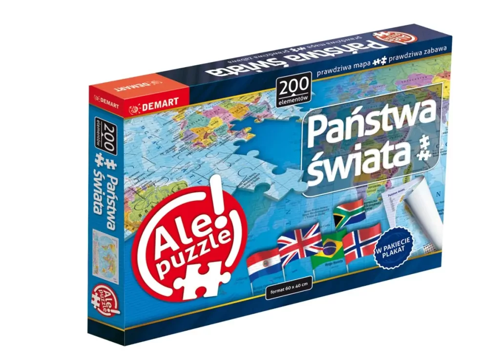 Puzzle 200. Państwa świata - tantis.pl
