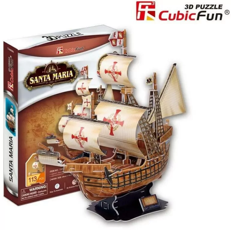Puzzle 3D. Żaglowiec Santa Maria - tantis.pl