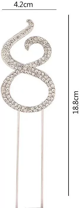 TOPPER NA TORT 8 SRE CYRKONIE 19CM NER PBH - tantis.pl