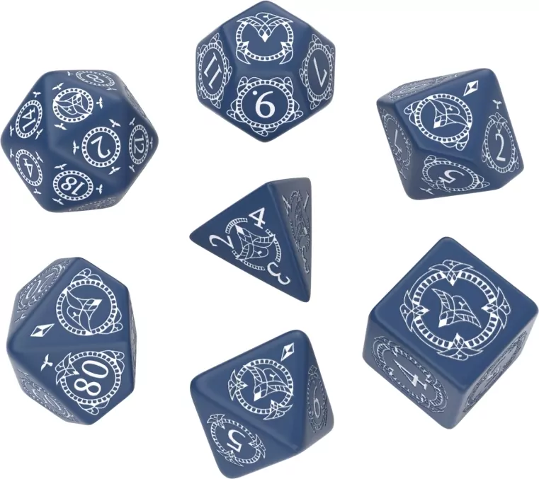 Komplet Kości - Pathfinder: Hell's Rebels - Niebiesko-biały - tantis.pl