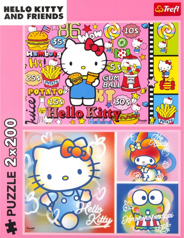 Puzzle 2x200 Hello Kitty i przyjaciele TREFL - tantis.pl