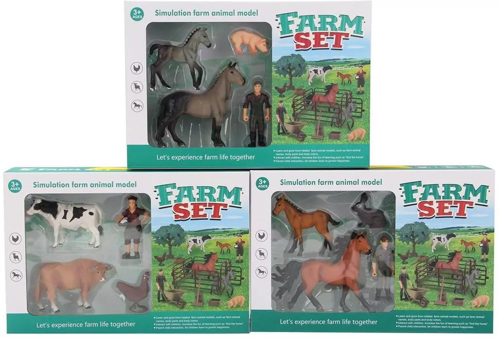 Zestaw zwierząt domowych - mini farma MIX - tantis.pl