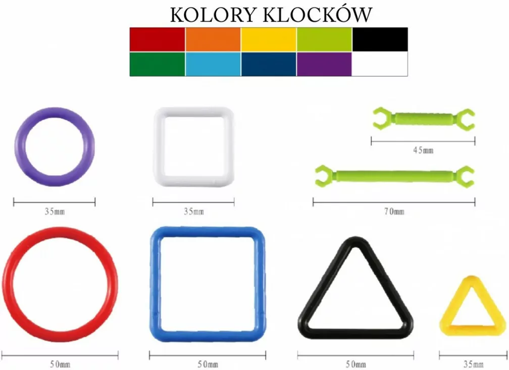 Klocki małych geniuszy. Zestaw 1, 173 elementów - tantis.pl
