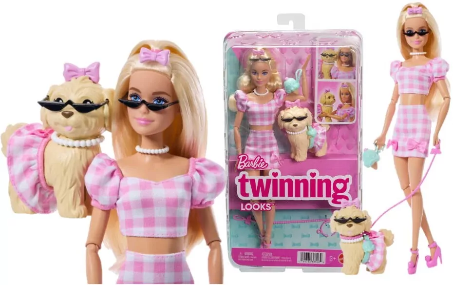 Barbie Jednakowa stylizacja Lalka i piesek - tantis.pl
