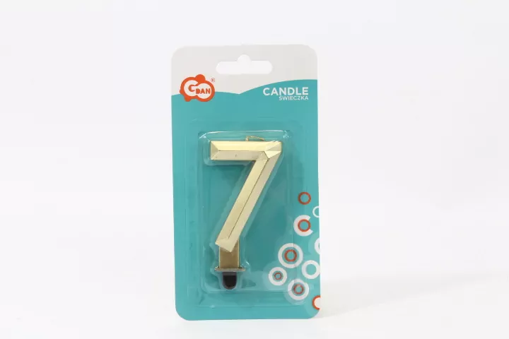 Świeczka Cyfra 7 Diament 7.6cm - tantis.pl