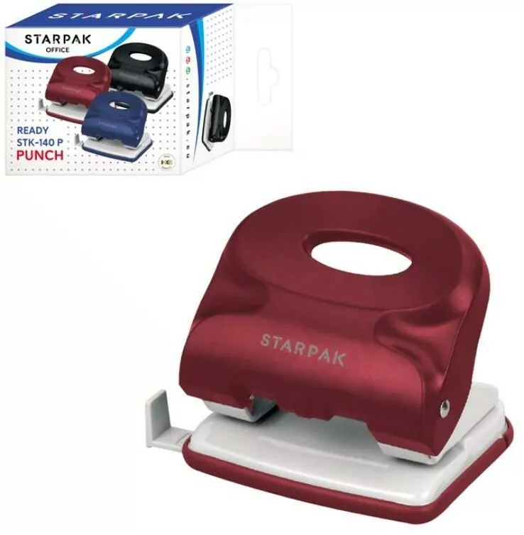 Dziurkacz ready STK-140 P bordowy - tantis.pl
