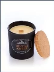 Świeczka sojowa Hinoki Amber czarna 135g