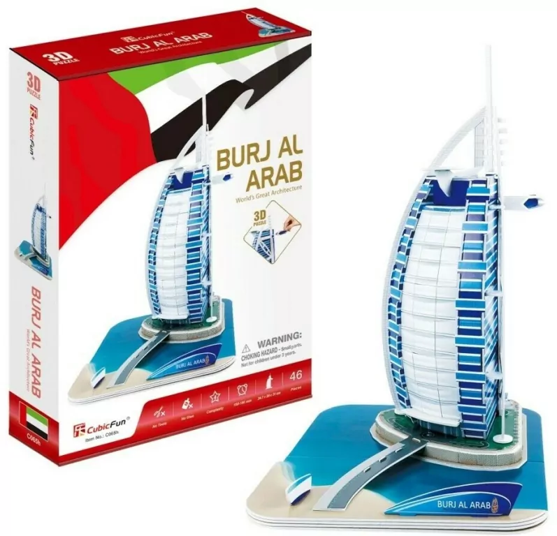 Puzzle 3D. Burj Al Arab. Cubic Fun - tantis.pl