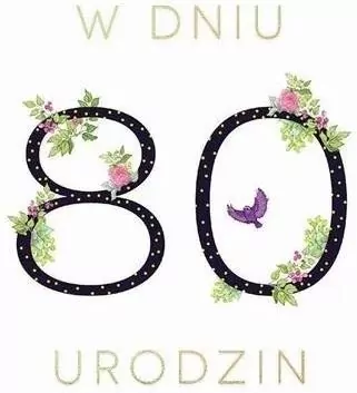 Karnet Swarovski kwadrat. 80 Urodziny - tantis.pl