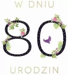 Karnet Swarovski kwadrat. 80 Urodziny