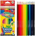 Colorino Kids. Kredki ołówkowe heksagonalne z gumką, 12 kolorów - tantis.pl
