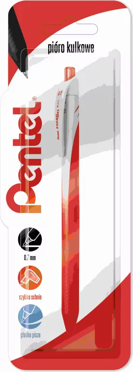 Pióro kulkowe 0,7 mm, EnerGel, czerwony 1 sztuka - tantis.pl