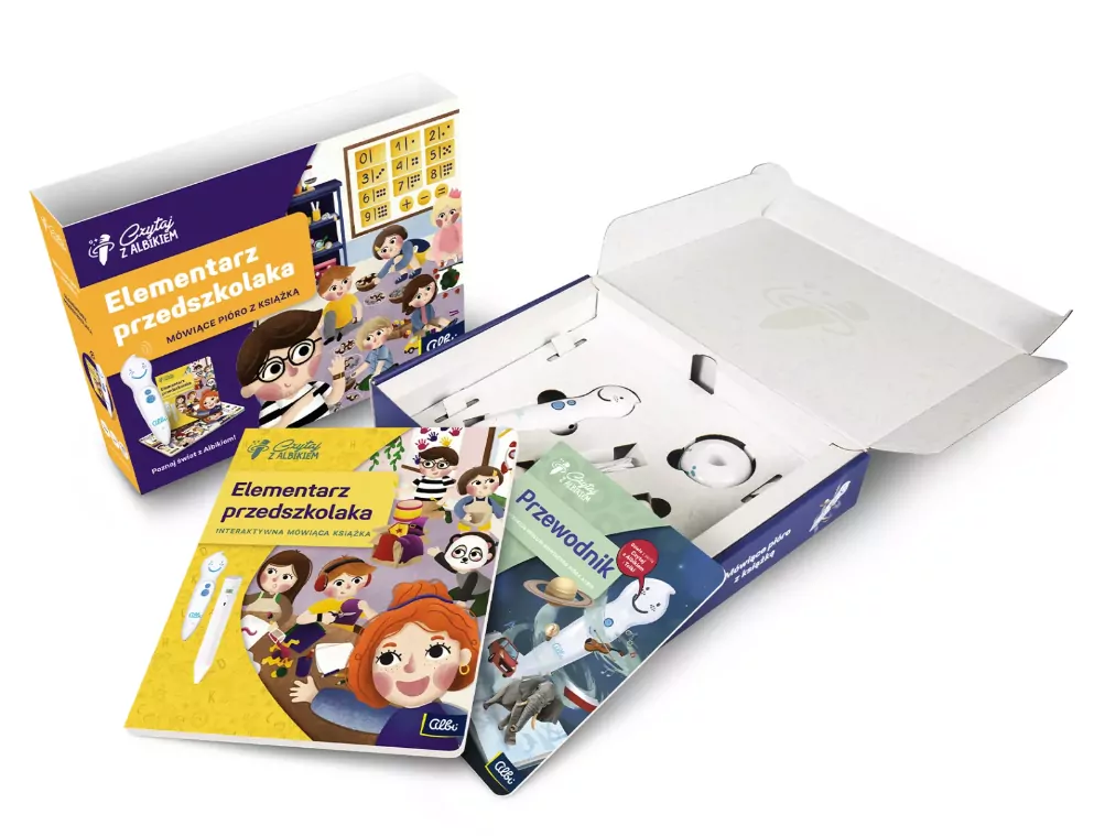 Elementarz przedszkolaka. Zestaw z piórem. Czytaj z Albikiem - tantis.pl