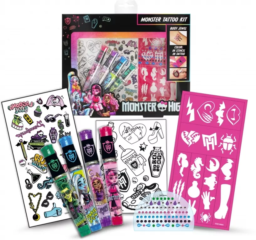 Monster High. Zestaw tatuaży - tantis.pl