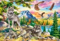 Puzzle 1000. Wolf Family and Eagles - tantis.pl